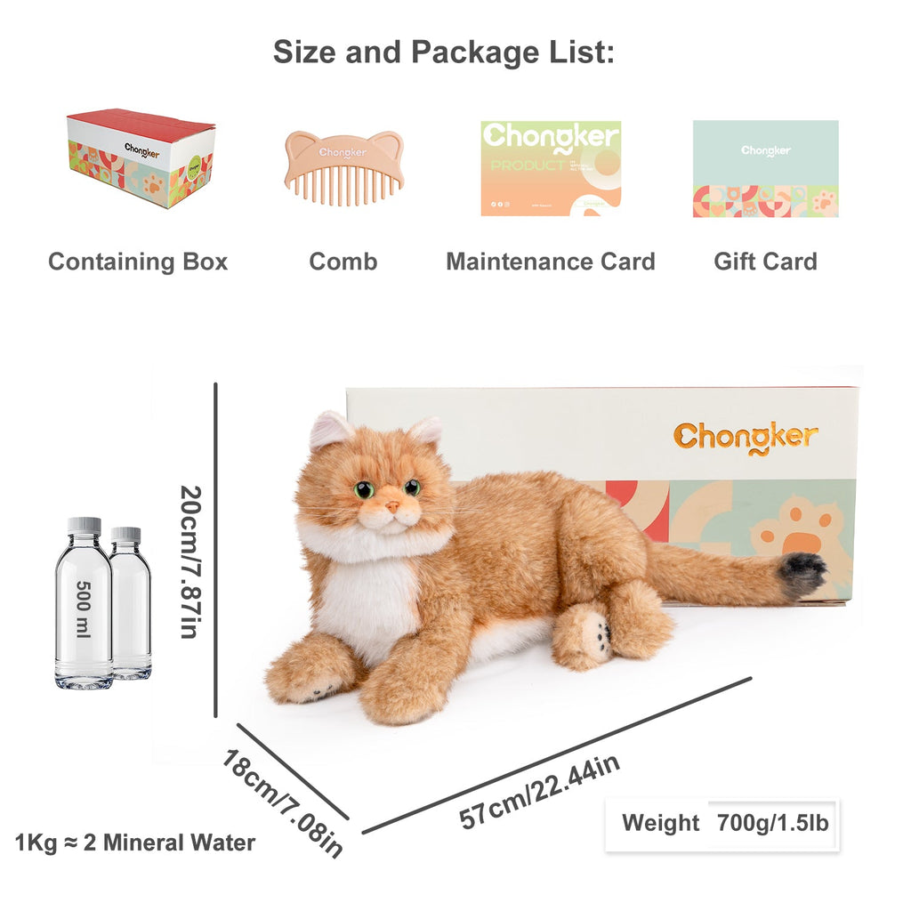 Percy 2.0 Robotic Golden British Shorthair Cat with Breathing & Heartbeat