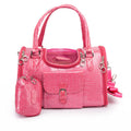 Snootie’s Pink Croc-Texture Pet Carrier Bag