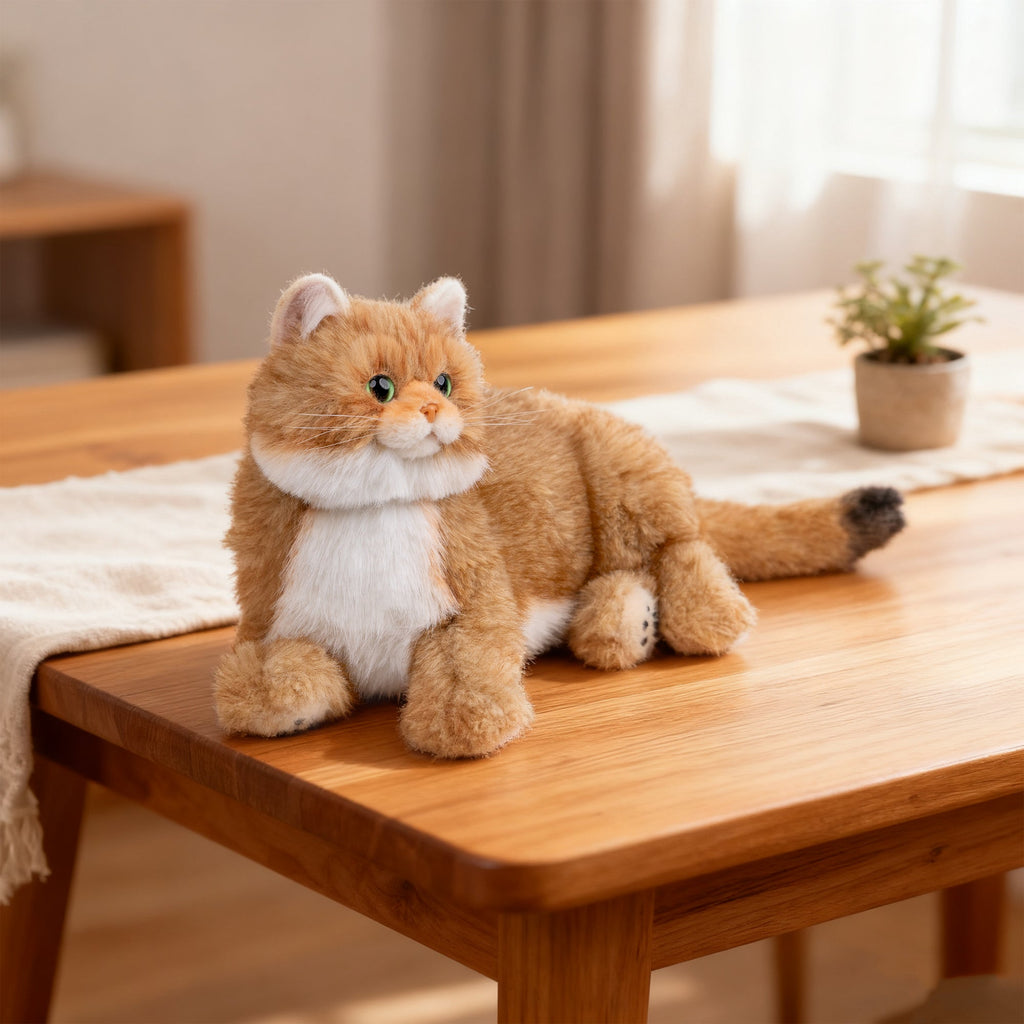 Percy 2.0 Robotic Golden British Shorthair Cat with Breathing & Heartbeat