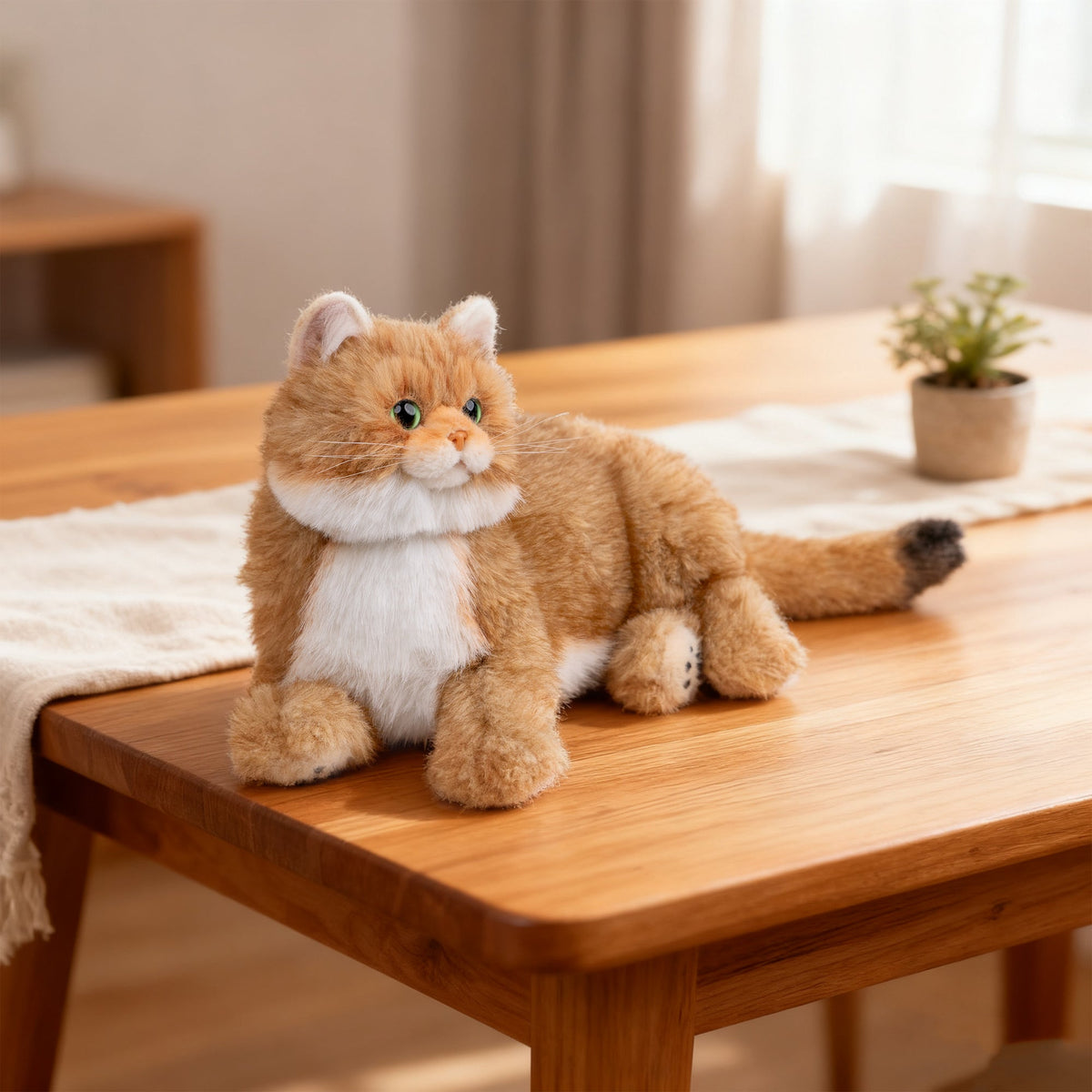 Percy 2.0 Robotic Golden British Shorthair Cat with Breathing & Heartbeat