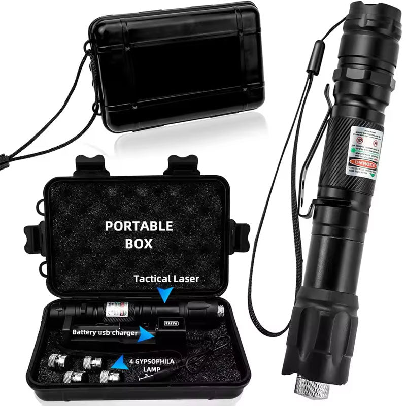 Snootie’s Mini 2-in-1 Portable Green Laser Pointer & LED Training Torch – Interactive Bright Light Pen Toy for Cats and Pets