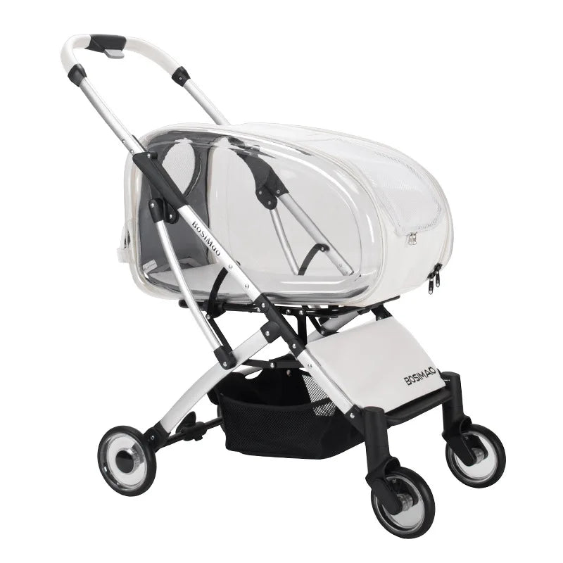 Snootie’s Fashionable Pet Dog Cats Four Wheeled Cart Lightweight Foldable Separable When Going Out Small Medium-Sized Pets Dog Stroller
