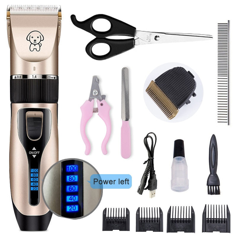 Snootie’s Pet Cat Dog clippers professional Dogs grooming clipper groomer kit USB Rechargeable Low-noise Pets Hair Trimmer Display battery