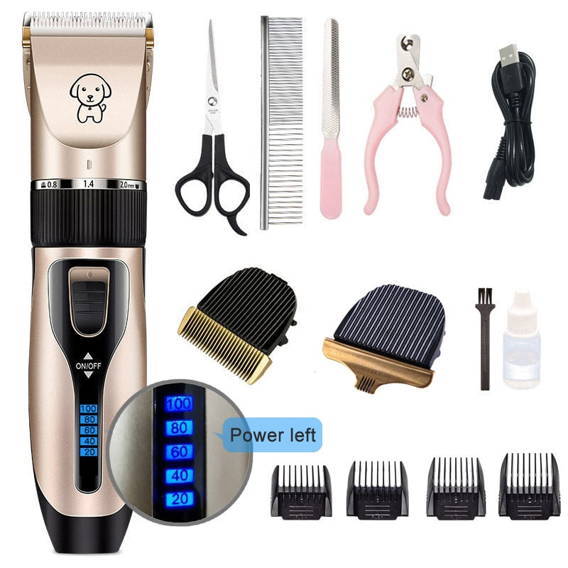 Snootie’s Pet Cat Dog clippers professional Dogs grooming clipper groomer kit USB Rechargeable Low-noise Pets Hair Trimmer Display battery