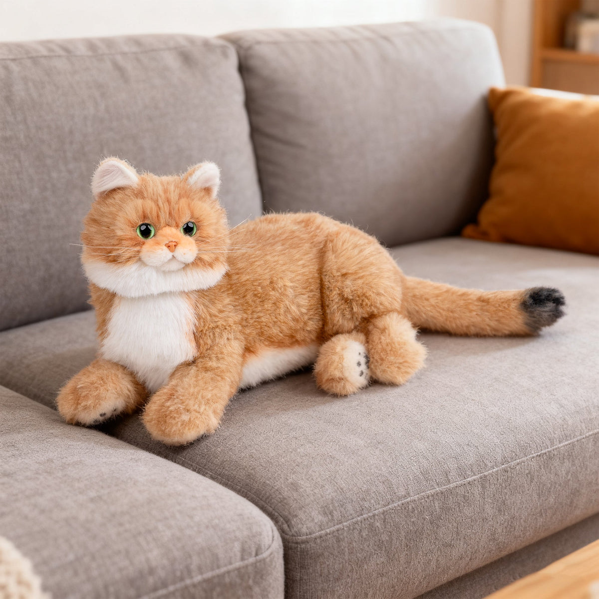 Percy 2.0 Robotic Golden British Shorthair Cat with Breathing & Heartbeat