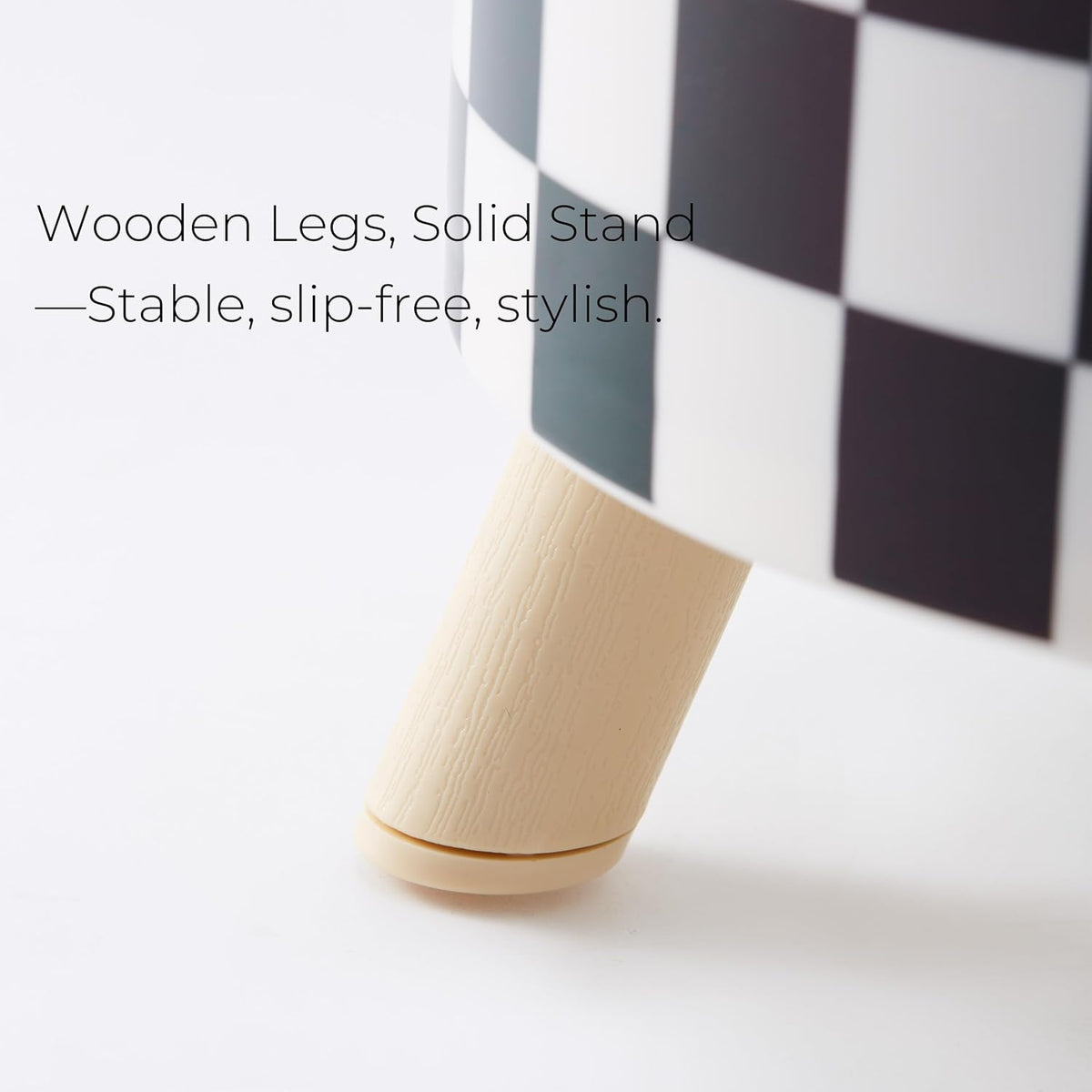 Checkered Elevated Stainless Steel Pet Bowl