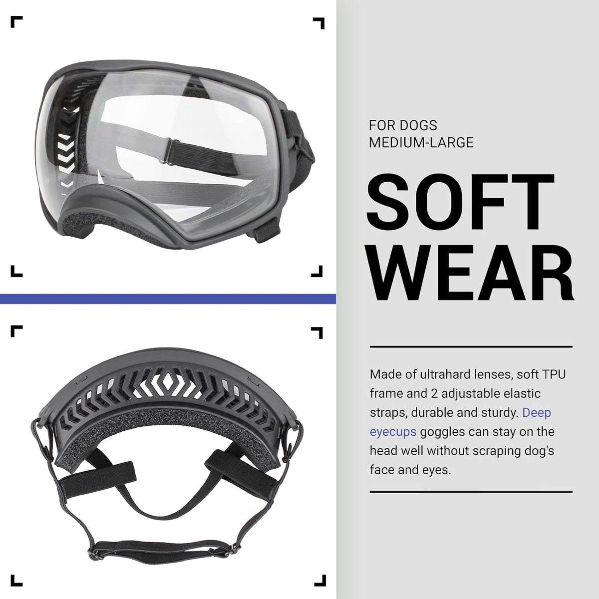 Snootie’s Tactical Dog Goggles for Large Dogs