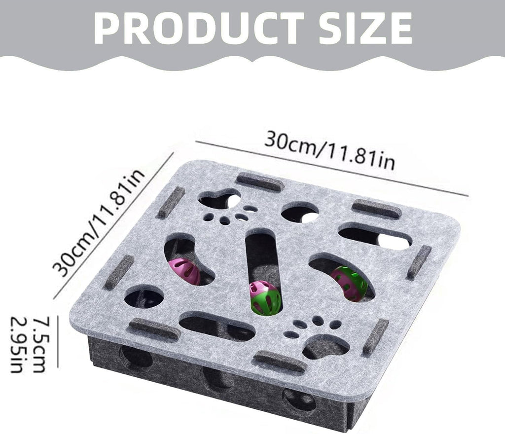 Square Felt Cat Puzzle Track Toy