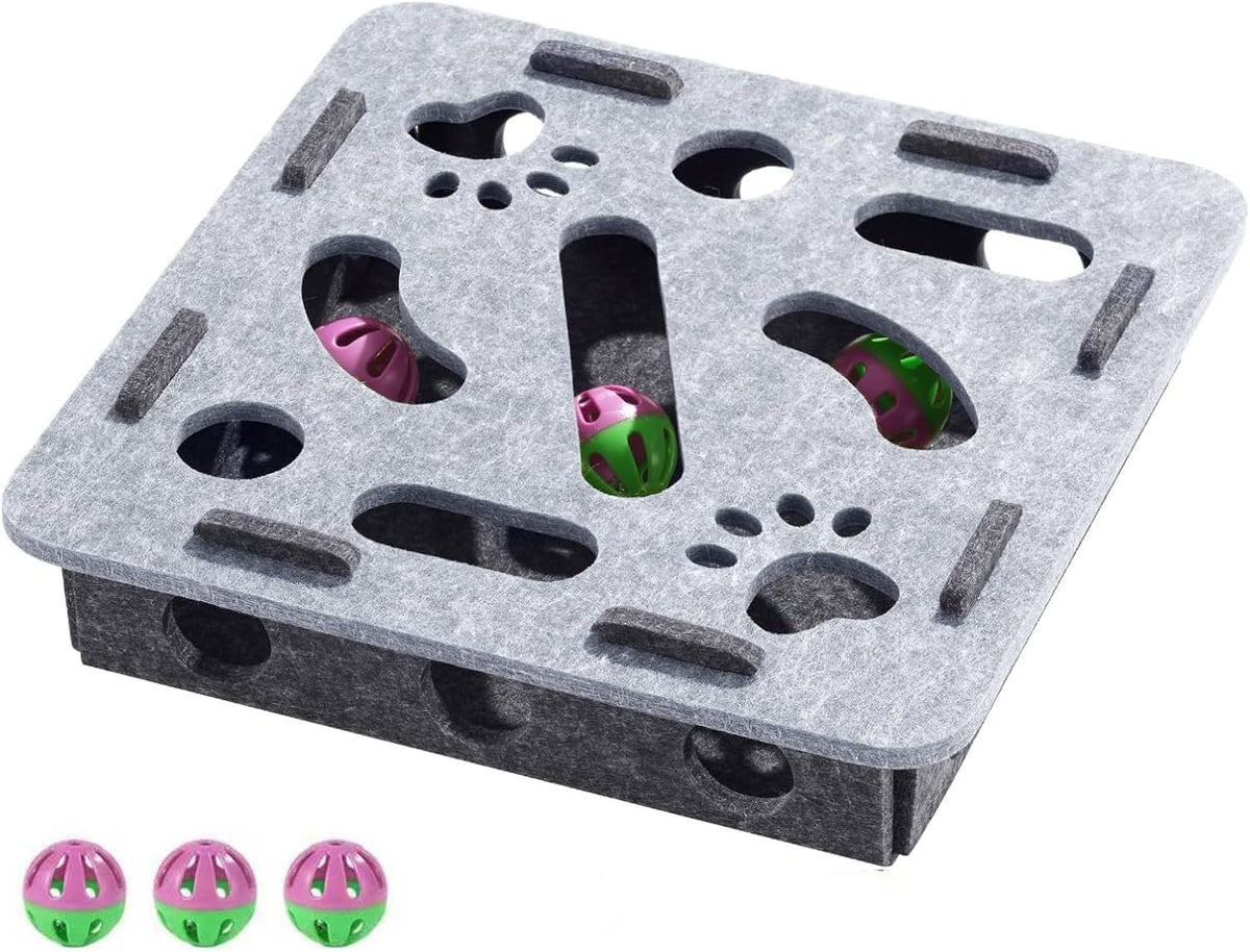 Square Felt Cat Puzzle Track Toy