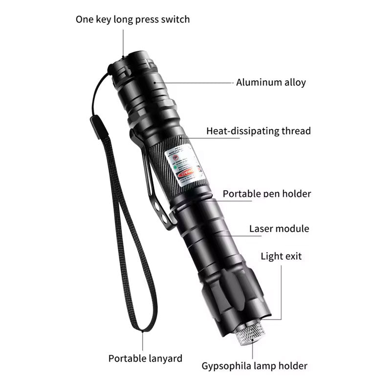 Snootie’s Mini 2-in-1 Portable Green Laser Pointer & LED Training Torch – Interactive Bright Light Pen Toy for Cats and Pets