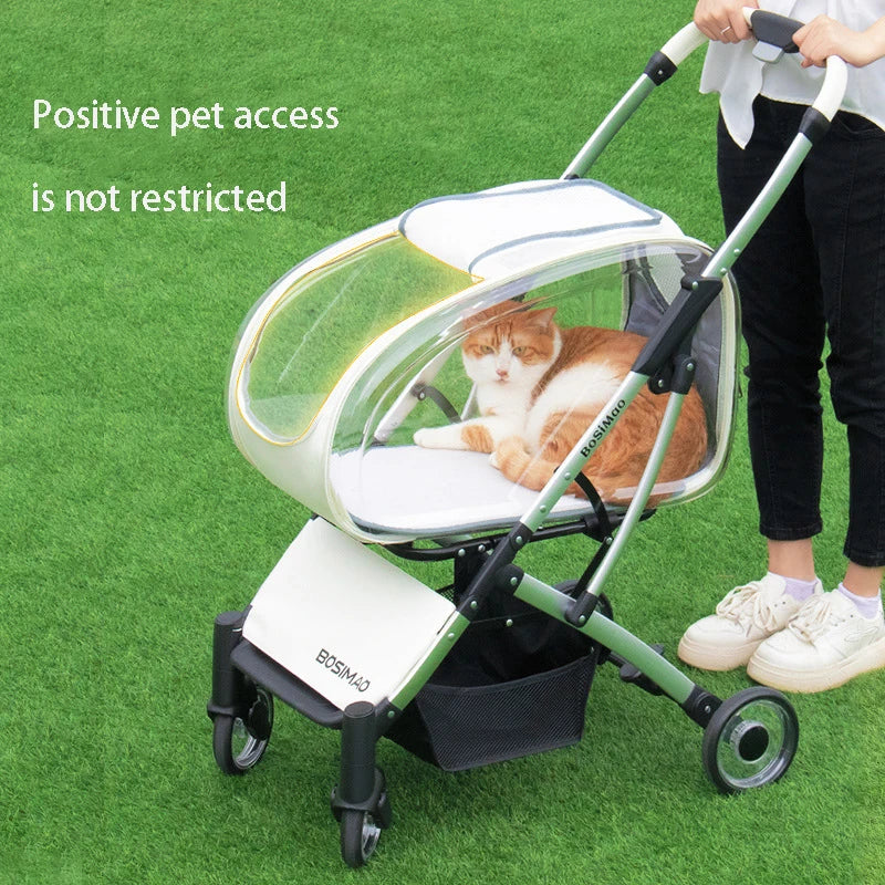 Snootie’s Fashionable Pet Dog Cats Four Wheeled Cart Lightweight Foldable Separable When Going Out Small Medium-Sized Pets Dog Stroller