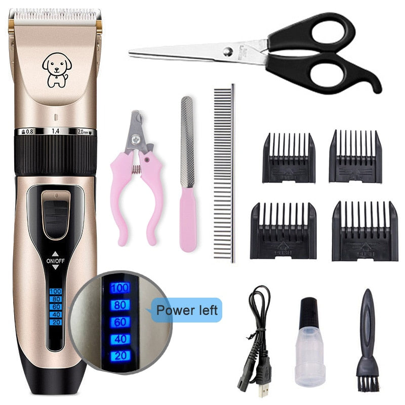Snootie’s Pet Cat Dog clippers professional Dogs grooming clipper groomer kit USB Rechargeable Low-noise Pets Hair Trimmer Display battery