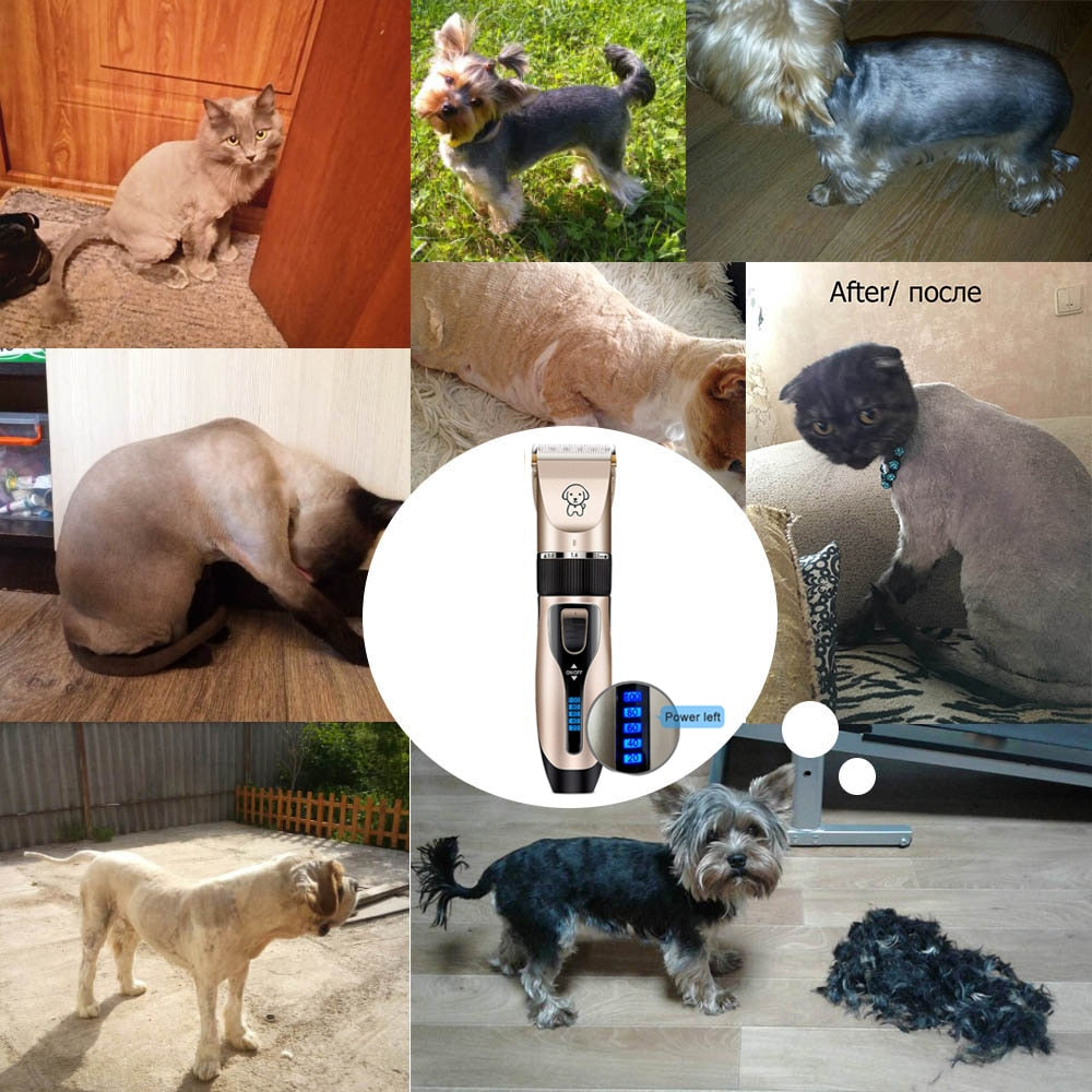 Snootie’s Pet Cat Dog clippers professional Dogs grooming clipper groomer kit USB Rechargeable Low-noise Pets Hair Trimmer Display battery