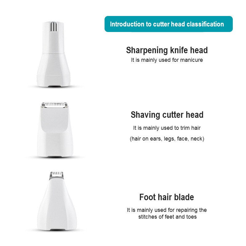 Snootie’s Multifunction 3 IN 1 Pet Grooming Machine Dog Cat Hair Trimmer Pets Clippers Nail Grinding & Foot Hair Trimmer USB Rechargeable