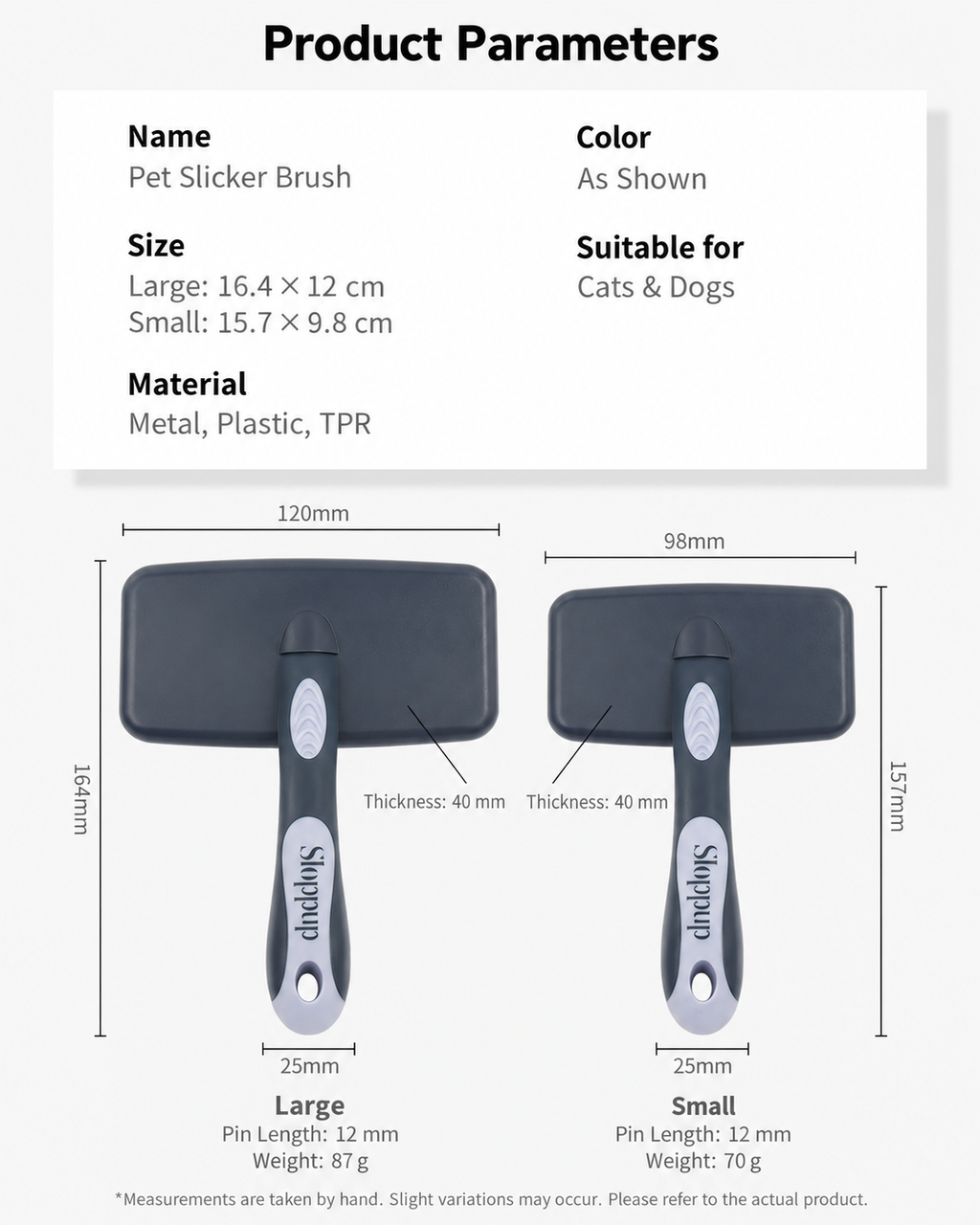 Flexible Pin Slicker Brush for Dogs & Cats