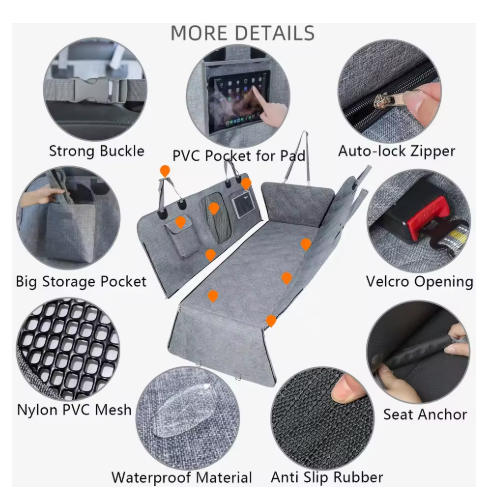 Snootie’s Divisible Waterproof Car Seat Pad for Rear Seats - Suitable for Pets and Humans, Thickened and Water-Resistant Automotive Backseat Pet Pad