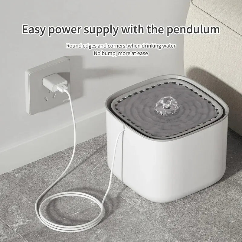 Snootie’s 3L Large Capacity Canine Cat Dog Pet Circulating Filter Pet Fountain Feeder Automatic Water Dispenser with USB Port for Pets