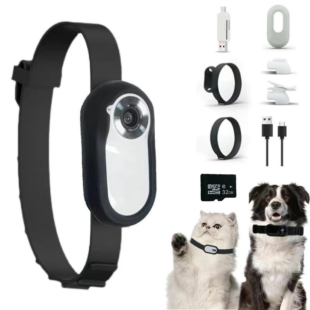 HD Magnetic Collar Clip Pet Camera for Outdoor & Cycling