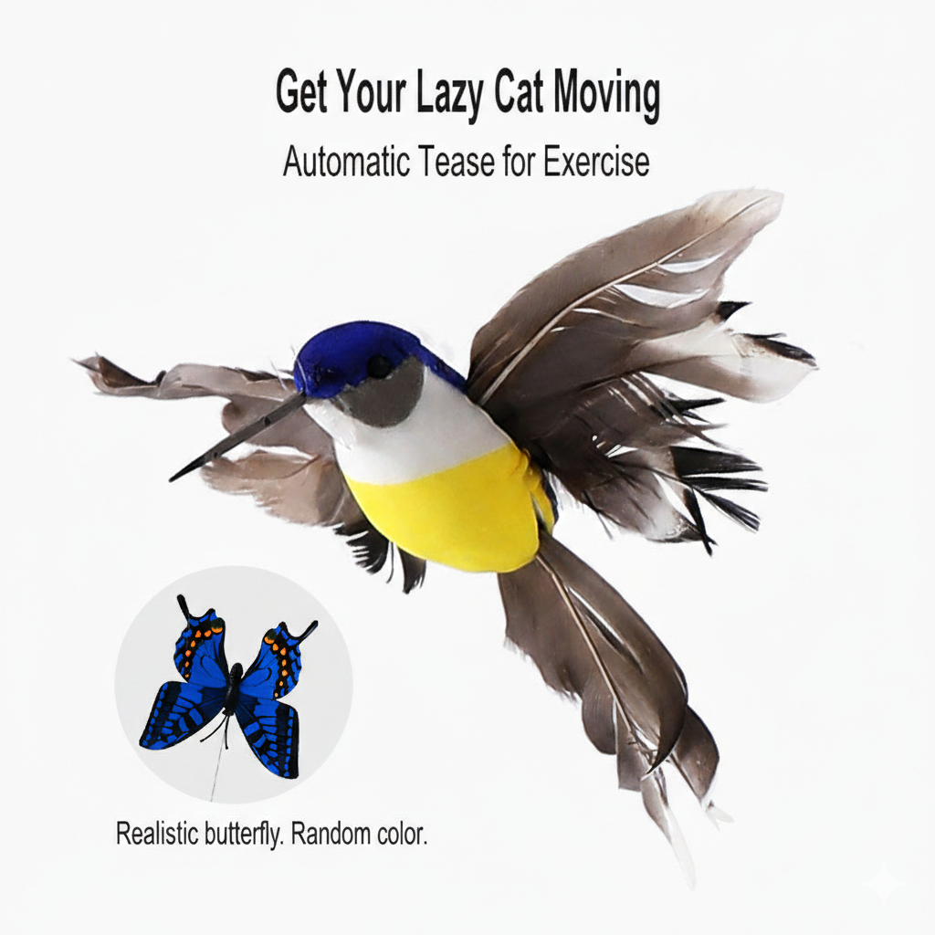 Snootie’s Electric Rotating Butterfly or Bird Cat Toy