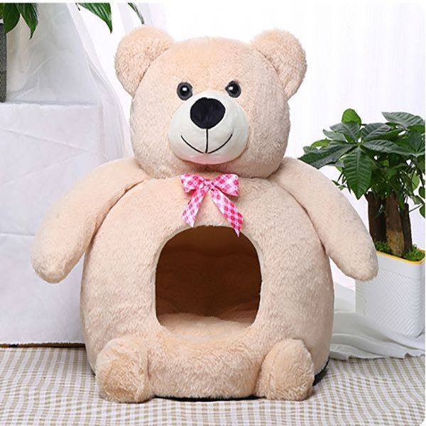 Snootie’s Teddy Bear Pet Bed House for Small Pets