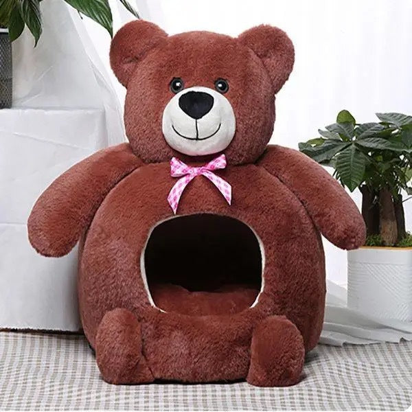 Snootie’s Teddy Bear Pet Bed House for Small Pets