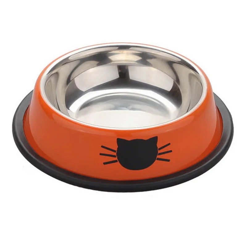 Snootie’s Pet Product Dog Cat Food Bowls Stainless Steel Anti-skid Dogs Cats Water Bowl Pets Drinking Feeding Bowls Tools Pet Supplies