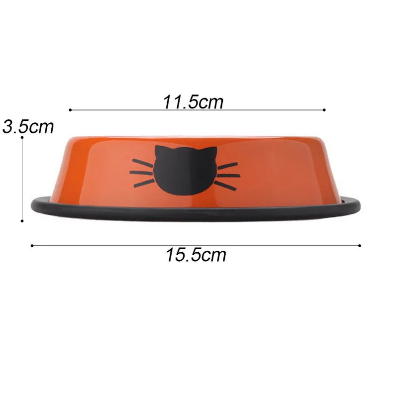 Snootie’s Pet Product Dog Cat Food Bowls Stainless Steel Anti-skid Dogs Cats Water Bowl Pets Drinking Feeding Bowls Tools Pet Supplies