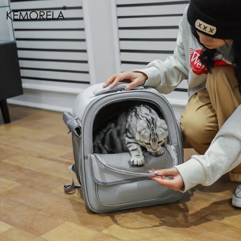 KEMORELA Transparent Capsule Pet Backpack for Cats & Dogs