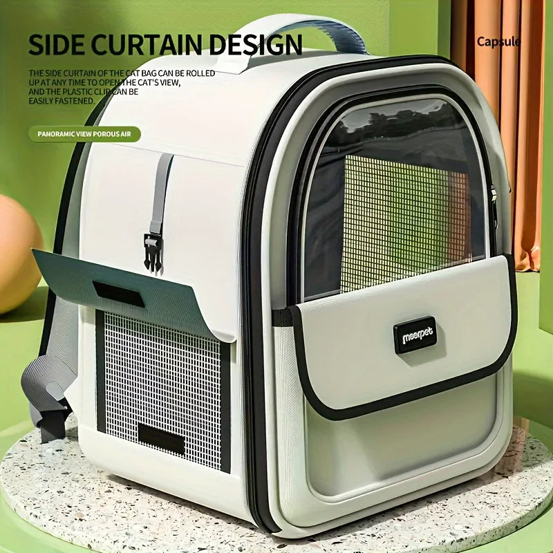 KEMORELA Transparent Capsule Pet Backpack for Cats & Dogs