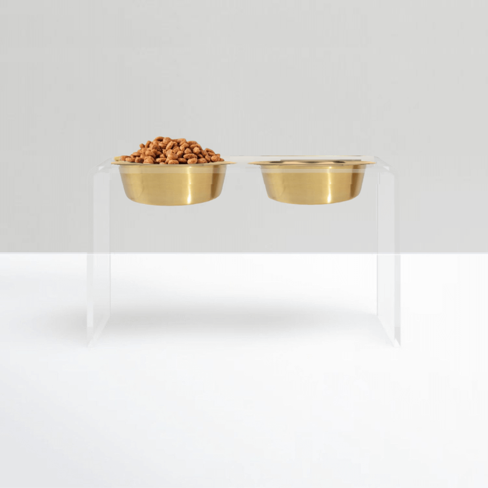 Tall Gold Double Feeder