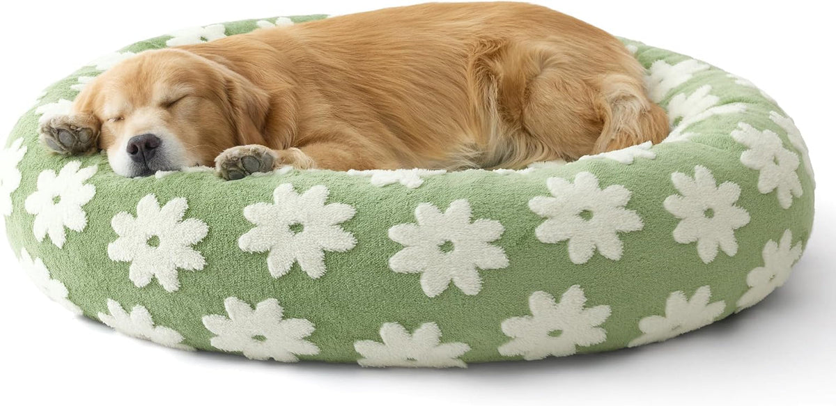 LE SURE Donut Dog Bed – 7 Sizes, 5 Patterns