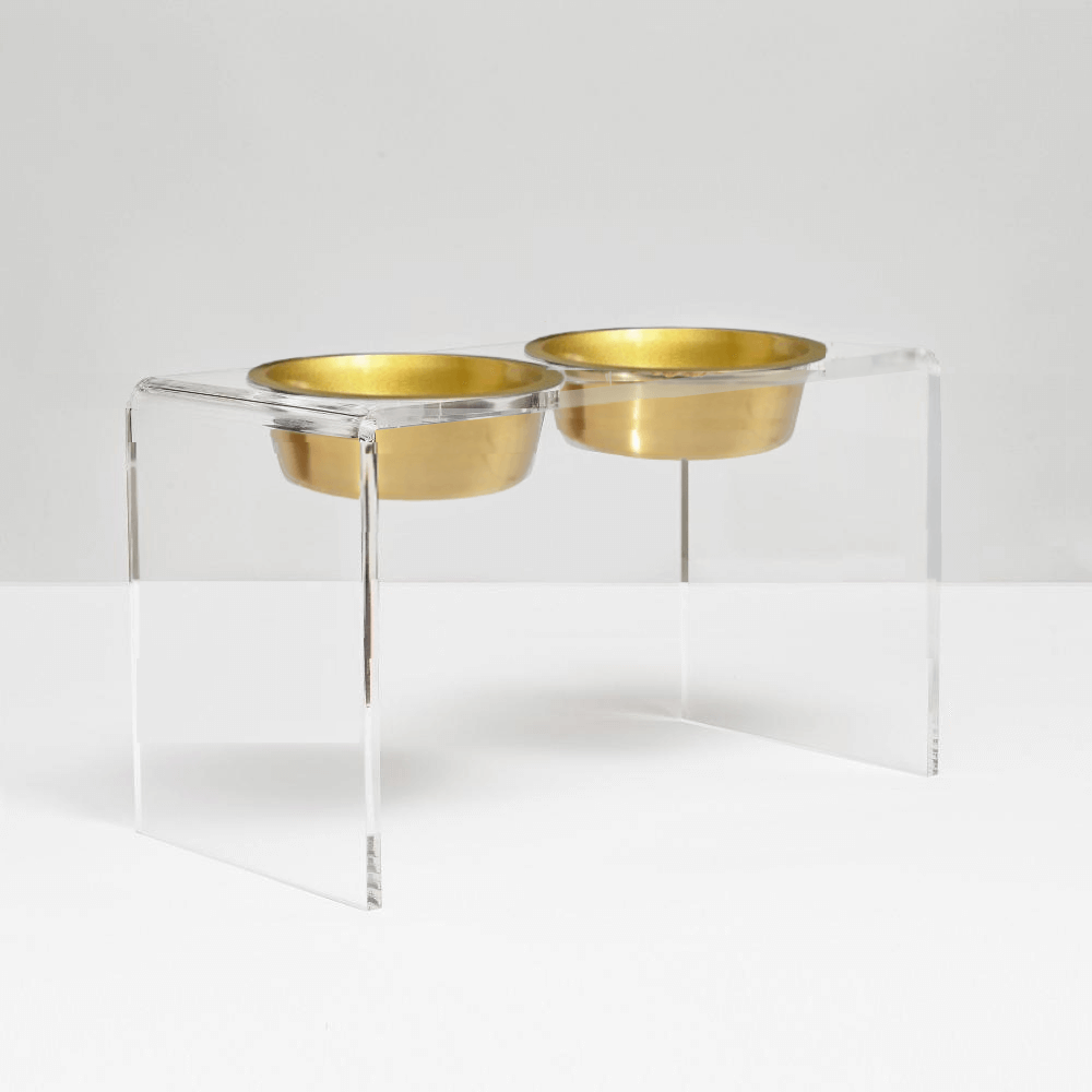 Tall Gold Double Feeder