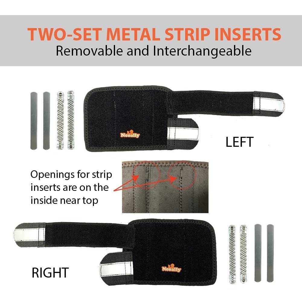 NeoAlly 3-in-1 Front Leg Dog Splint Brace with Reflective Straps (Pair)