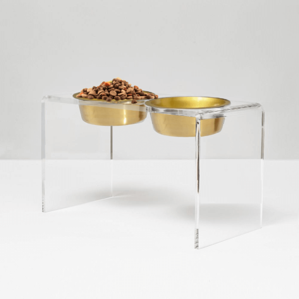 Tall Gold Double Feeder